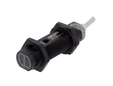 Czujnik fotoelektryczny, odbiciowy, z konfiguracją wyjścia PNP, max. 0,1A, przewody, IP67, BOS 18KF-PA-1XA-C-02