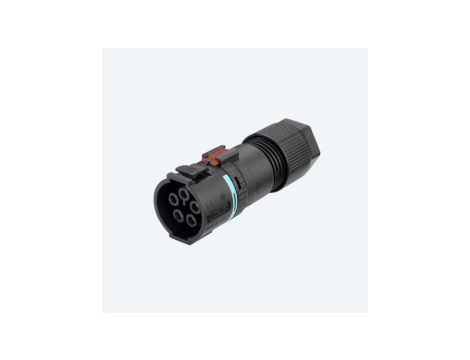 THS.389.B4E Gniazdo złączki 4 torowej IP66 IP68 IP69 D7-13mm złącze liniowe hermetyczne okrągłe mini TEEPLUG TECHNO