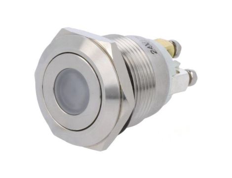 Przełącznik: wandaloodporny Poz: 2 SPST-NO 0,5A/220VAC IP65 GQ19F-10D/G/24V/S