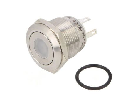 Przełącznik: wandaloodporny Poz: 2 SPST-NO 0,5A/220VAC IP65 GQ19F-10D/J/W/24V/S