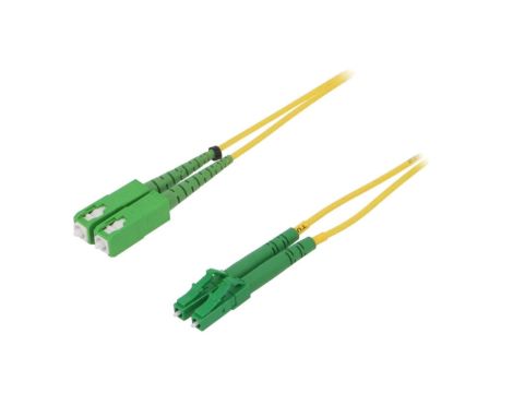 Patch cord światłowodowy LC/APC,SC/APC 1m Światłowód: 9/125um G-SCA-LCA-S-001.0-DX-D-18-Y