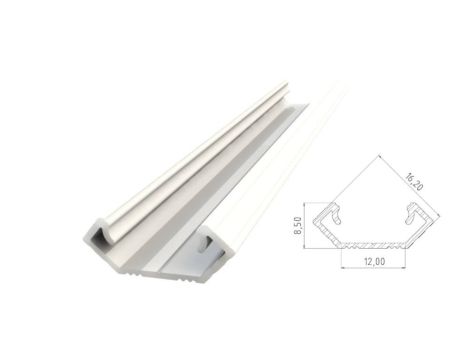 Narożny profil LED biały lakier 2010mm AL12-GLC1-LW-2020 GLALU