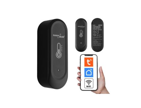 Zewnętrzny czujnik termperatury i wilgotności WiFi GreenBlue, Android/iOS, 3.0V DC, LR03x2, IP65, GB741
