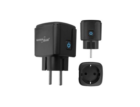 Zdalnie sterowane gniazdko WiFi GreenBlue, Android/iOS/Alexa/Google Home, timer, watomierz, max 16A/3840W, GB735 B