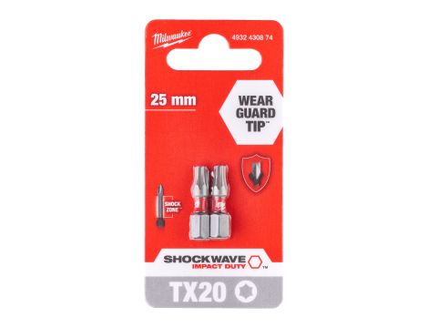 Milwaukee - Bit udarowy Shockwave TX20 25mm-2szt. - 4932430874 - 2