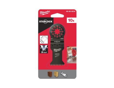 Milwaukee - Brzeszczot 3-ostrzowy 35x42mm do cięcia wgłębnego - 10 szt. - 48906014 - 2