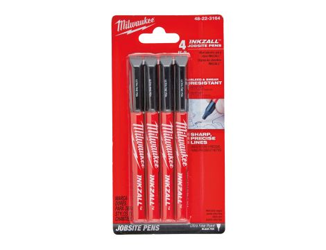 Milwaukee - Cienkopisy czarne- 4 szt. - 48223164 - 2