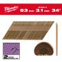 Milwaukee - Gwoździe pierścieniowe galwanizowane 63x3.1mm - 2200szt - M18FFN - 4932492609 - 2