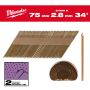 Milwaukee - Gwoździe pierścieniowe galwanizowane 75x2.8mm - 2200szt - M18FFN - 4932492608 - 2