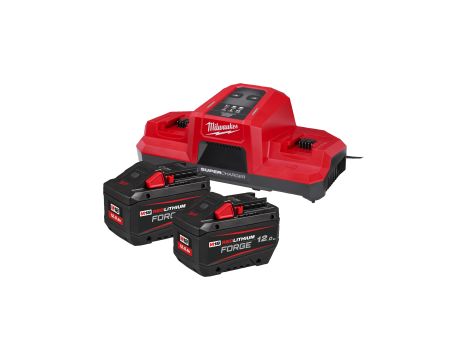Milwaukee - M18FORGENRG-122 ZESTAW FORGE 2X12AH + PODWÓJNA ŁADOWARKA - 4933498614