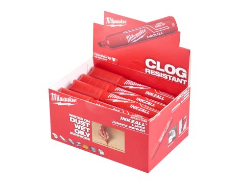 Milwaukee - Marker L czerwony - 1 szt. - 4932471556 - opakowanie 12 szt. Cena za szt. - 2