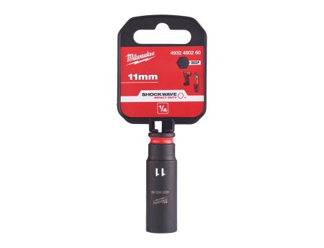 Milwaukee - Nasadka udarowa długa SHW 1/4" 11 mm, Hex - 4932480260 - 2