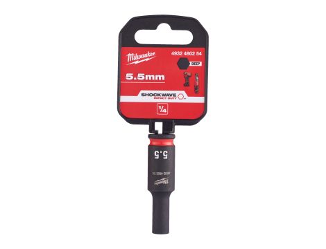 Milwaukee - Nasadka udarowa długa SHW 1/4" 5,5 mm, Hex - 4932480254 - 2