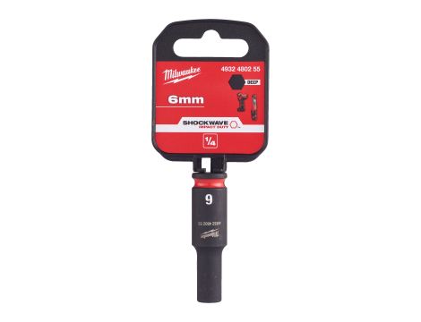 Milwaukee - Nasadka udarowa długa SHW 1/4" 6 mm, Hex - 4932480255 - 2