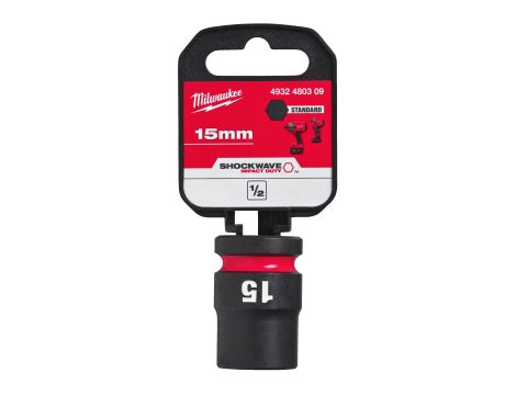 Milwaukee - Nasadka udarowa HEX 1/2" krótka 15 mm - 4932480309 - 2