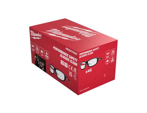 Milwaukee - Okulary ochronne premium bezbarwne - opakowanie zbiorcze 48 par - 4932479027 - 2