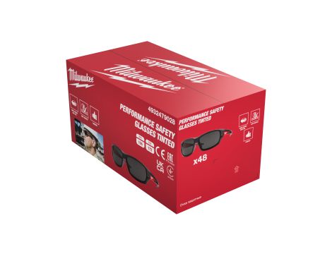 Milwaukee - Okulary ochronne premium przyciemniane - opakowanie zbiorcze 48 par - 4932479028 - 2