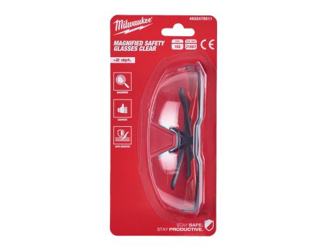 Milwaukee - Okulary ochronne z soczewkami powiększającymi (+2) - 4932478911 - 2