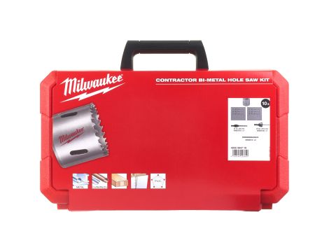 Milwaukee - Otwornice Bi-Metal Contractor - zestaw 10 szt. - 4932464719 - 2