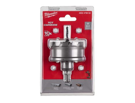 Milwaukee - Otwornice jednoczęściowe z węglika spiekanego TCT 64mm - 4932479052 - 2