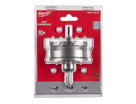 Milwaukee - Otwornice jednoczęściowe z węglika spiekanego TCT 70mm - 4932479053 - 2