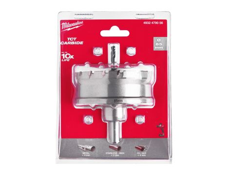 Milwaukee - Otwornice jednoczęściowe z węglika spiekanego TCT 85mm - 4932479056 - 2