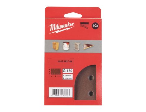 Milwaukee - Papier ścierny 80x133/8 otworów G180 10 szt. - 4932492766 - 2