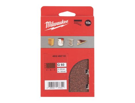Milwaukee - Papier ścierny 80x133/8 otworów G60 10 szt. - 4932492763 - 2