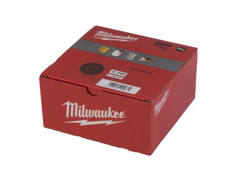 Milwaukee - Papier ścierny Ø125/8 otworów G240 - 50 szt. - 4932492196 - 2