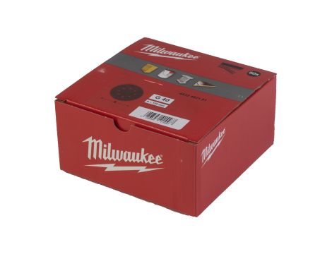 Milwaukee - Papier ścierny Ø125/8 otworów G40 - 50 szt. - 4932492191 - 3