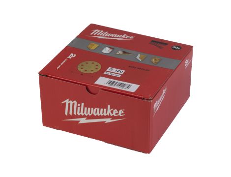 Milwaukee - Papier ścierny premium HP Ø125/8 otworów G120 - 50 szt. - 4932492200