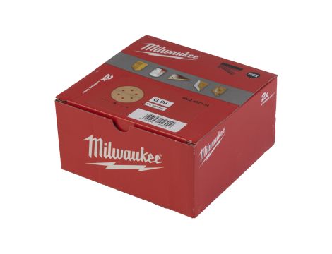Milwaukee - Papier ścierny premium HP Ø150/8 otworów G80 - 50 szt. - 4932492234 - 3