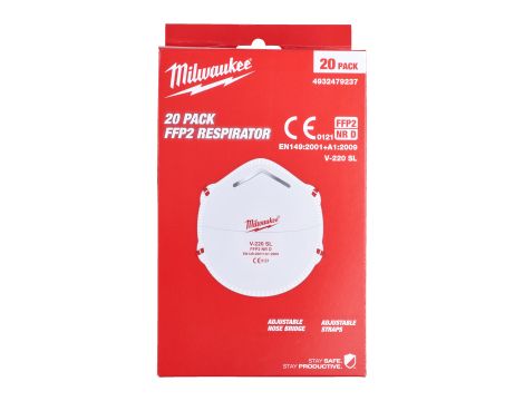 Milwaukee - Półmaska FFP2 - 20 sztuk - 4932479237 - 2