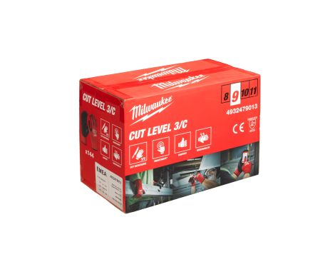 Milwaukee - Rękawice odporne na przecięcia - poz. C - rozm L/9 - opakowanie zbiorcze 144 pary - 4932479013