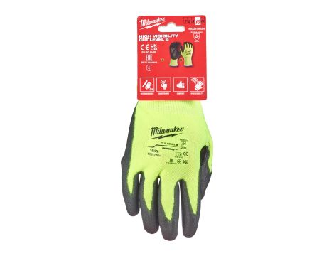 Milwaukee - Rękawice odporne na przecięcia o podwyższonej widzialności - poz. B - rozm XL/10 - 1 para - 4932479924 - 2