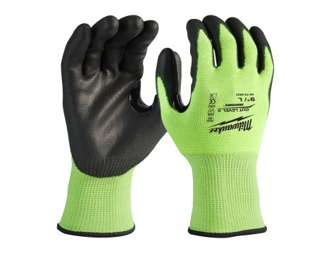 Milwaukee - Rękawice odporne na przecięcia o podwyższonej widzialności - poz. C - rozm L/9 - opakowanie zbiorcze 144 pary - 4932479021