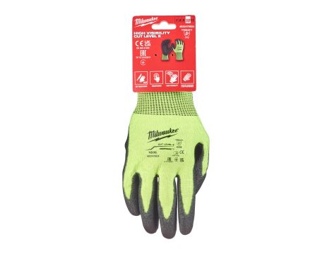 Milwaukee - Rękawice odporne na przecięcia o podwyższonej widzialności - poz. E - rozm XL/10 - 1 para - 4932479934 - 2