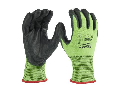 Milwaukee - Rękawice odporne na przecięcia o podwyższonej widzialności - poz. E - rozm XXL/11 - 1 para - 4932479935