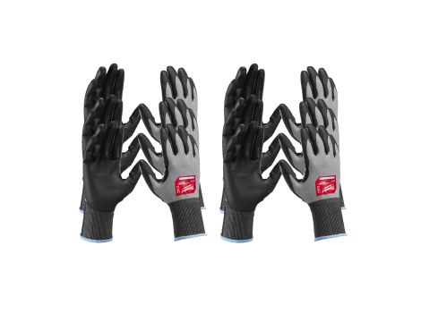 Milwaukee - Rękawice odporne na przecięcia o wysokim poziomie manipulacyjności - poz. B - rozm L/9 - 12 par - 4932480508