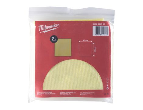 Milwaukee - Ściereczka do polerowania żółta 40x40 mm - 2 szt. - 4932492307 - 2