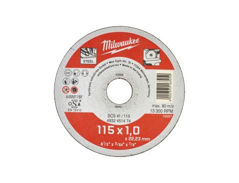 Milwaukee - Tarcza do cięcia metalu Contractor 115X1 mm - 4932451474 - opakowanie 50 szt. Cena za szt.