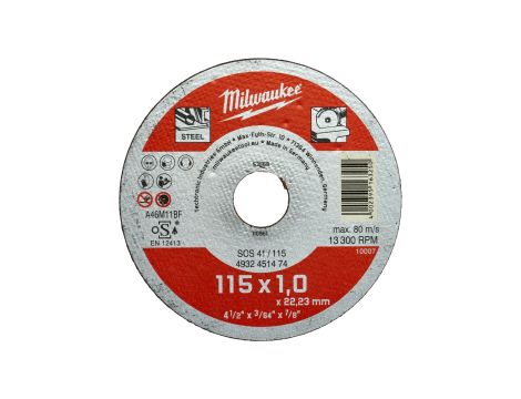 Milwaukee - Tarcza do cięcia metalu Contractor 115X1 mm - 4932451474 - opakowanie 50 szt. Cena za szt. - 2