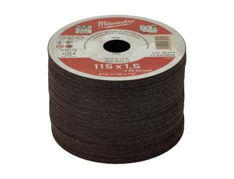 Milwaukee - Tarcza do cięcia metalu Contractor 115X1,5 mm - 4932451476 - opakowanie 50 szt. Cena za szt. - 3