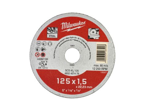 Milwaukee - Tarcza do cięcia metalu Contractor 125X1,5 mm - 4932451479 - opakowanie 25 szt. Cena za szt.