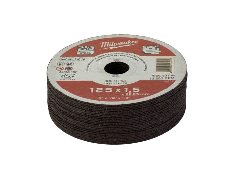 Milwaukee - Tarcza do cięcia metalu Contractor 125X1,5 mm - 4932451479 - opakowanie 25 szt. Cena za szt. - 3