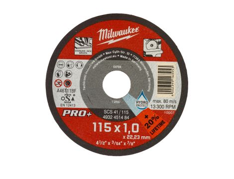 Milwaukee - Tarcza do metalu płaska 115X1 PRO+ - 4932451484 - opakowanie 50 szt. Cena za szt. - 2