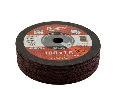 Milwaukee - Tarcza do metalu płaska 180X1,5 PRO+ - 4932451489 - opakowanie 25 szt. Cena za szt. - 3