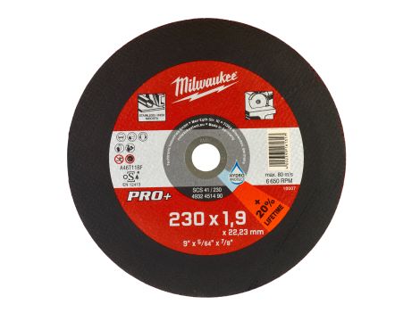 Milwaukee - Tarcza do metalu płaska 230X1,9 PRO+ - 4932451490 - opakowanie 25 szt. Cena za szt.
