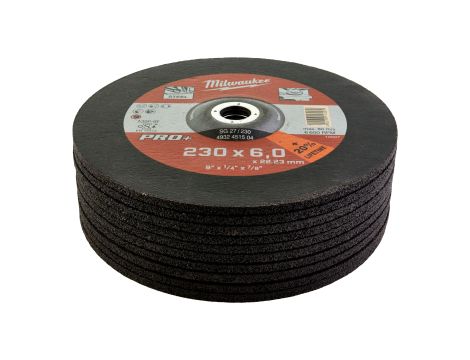 Milwaukee - Tarcza do szlifowania metalu 230X6 mm PRO+ - 4932451504 - opakowanie 10 szt. Cena za szt. - 3