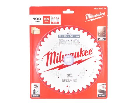 Milwaukee - Tarcza pilarska 190X30X2.4X40ATB NEG. - 4932471314 - 2